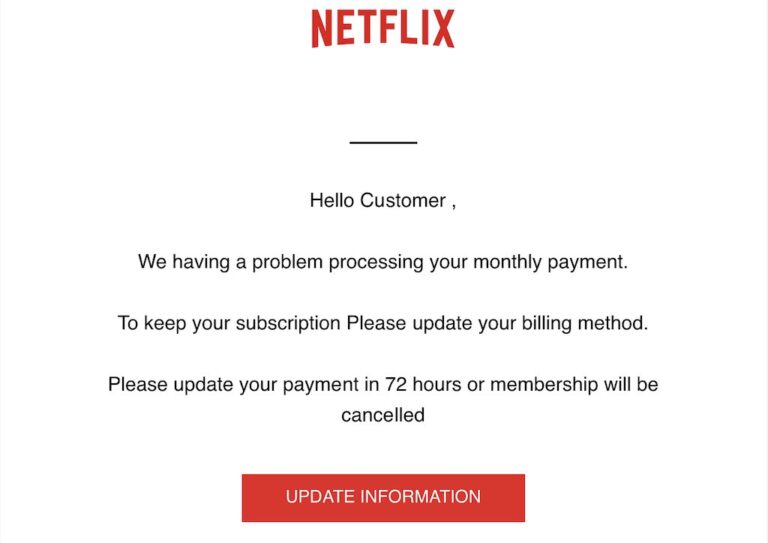 Probleem Met Netflix Nee Phishing Poging De Orkaan